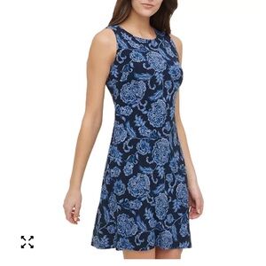 Tommy Hilfiger Women's Floral-print Sleeveless Mini Dress